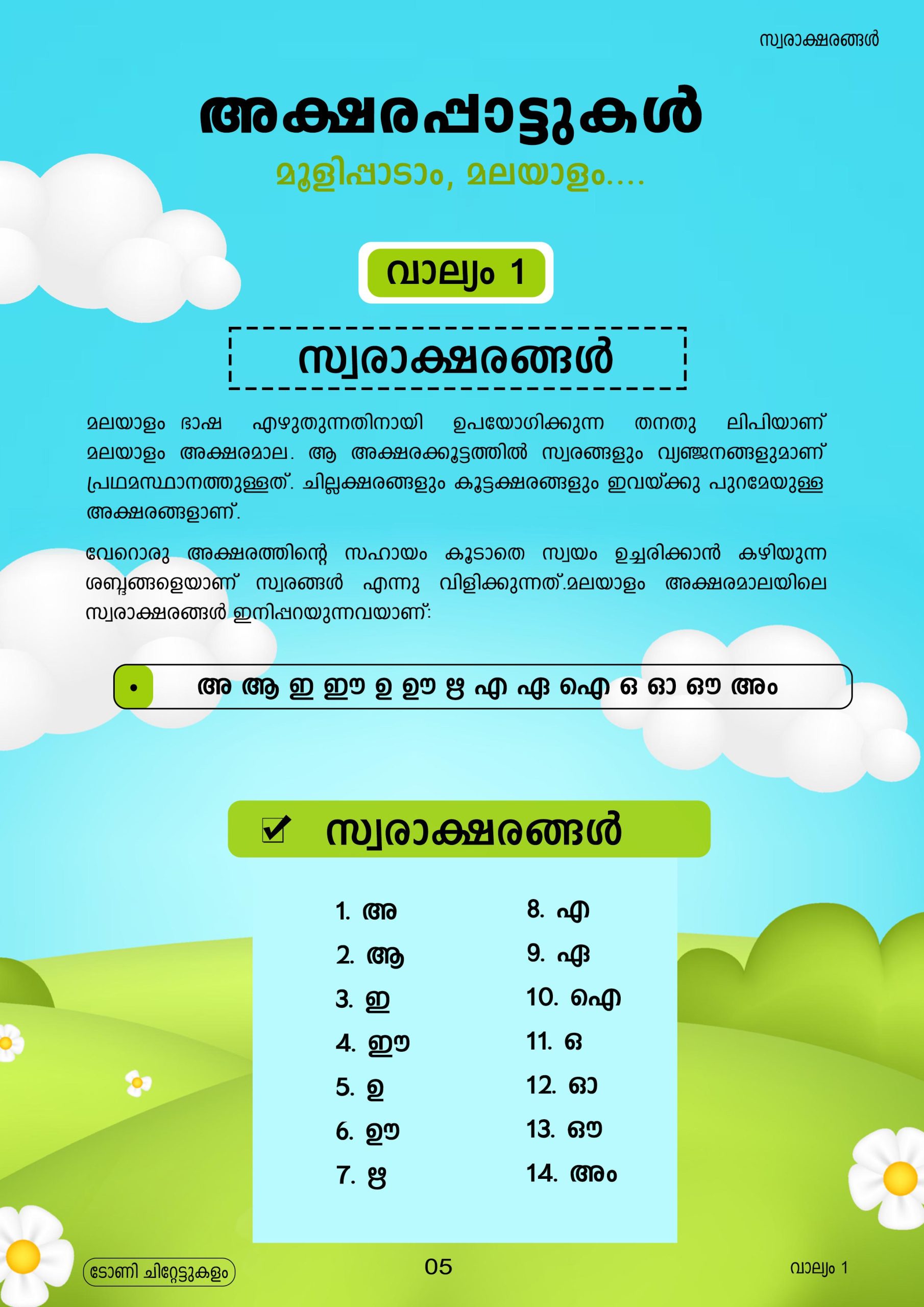 അക്ഷരപ്പാട്ടുകൾ വാല്യം 1 - Image 2